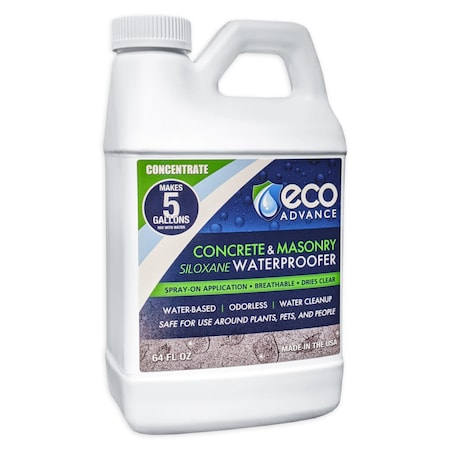 Eco Advance Concrete/Masonry Waterproofer Concentrate, Makes 5 Gallon EACON64CON